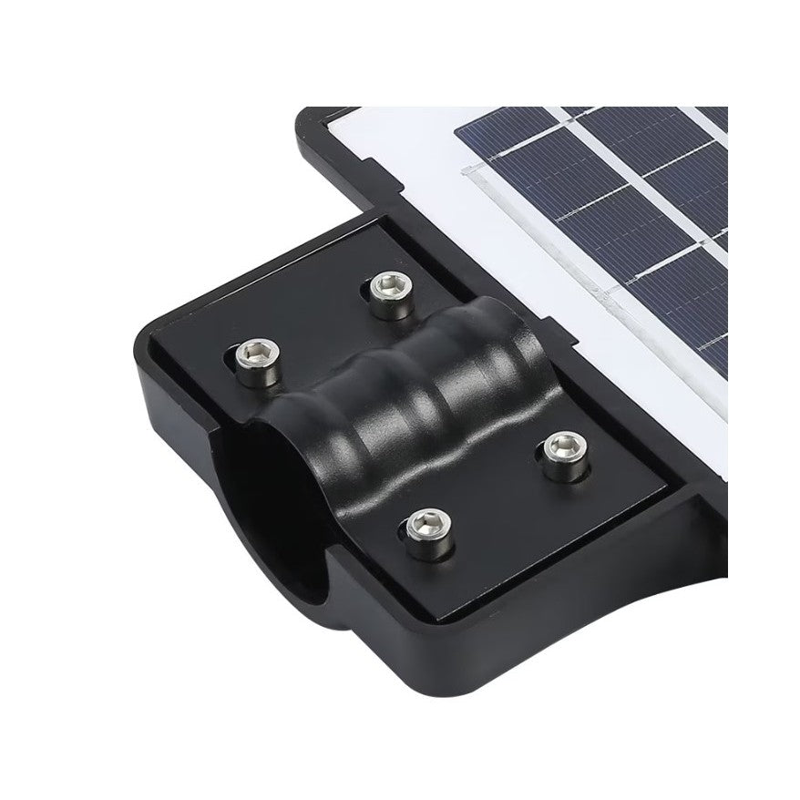 Lampa Solara Stradala, Cu Telecomanda, Senzor De Miscare Si Lumina, Suport Prindere, 180 Led-Uri, Ip65, Abs, 10Ah, 200W, Temperatura Culoare 6500K, 59.5X23.8X6.8 Cm, Autonomie 10-12 Ore, Negru - vivimall.ro