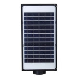 Lampa solara stradala Vivimall, cu suport de prindere si telecomanda, senzor de miscare si lumina, 96 LED-uri, IP65, ABS, 5AH, 100W, temperatura culoare 6500K, 37.8x18.8x5 cm, autonomie 10-12 ore, negru - vivimall.ro