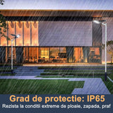 Lampa solara stradala Vivimall, IP65, senzor de lumina, 417 LED-uri SMD, 24000 lm, 300W, autonomie 12-16 ore, telecomanda, montare prin fixare, pentru strada sau gradina, finisaj lucios, material ABS, 49.5 x 21 x 6.5 cm, lumina alb rece - vivimall.ro