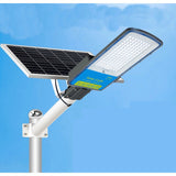 Lampa solara stradala Vivimall, IP66, senzor de lumina, 240 LED-uri SMD, 3200 lm, panou 35W, putere 400W, autonomie 12-16 ore, telecomanda, montare prin fixare, pentru strada sau gradina, finisaj mat, material ABS,  49 x 21 x 5.5 cm, gri - vivimall.ro