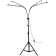 Lampă UV pentru creșterea plantelor cu 4 capete și picior ajustabil până la 2 m, vedere frontală, 30W 108 LED-uri