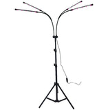 Lampa UV pentru cresterea plantelor, Vivimall, 4 capete, putere 30W, 108 LED-uri Lampa cu lumina Ultra-Violet, Lampa cu Picior Ajustabil pana la 2 m, Lumina UV Alb Rece - vivimall.ro