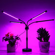 Lampă UV pentru creșterea plantelor, 20W, 4 capete flexibile, 96 LED-uri, spectru roșu și albastru, vedere frontală