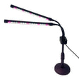 Lampă LED pentru creșterea plantelor, 10W, 36 LED-uri, 2 capete reglabile, spectru alb-mov, clips metalic