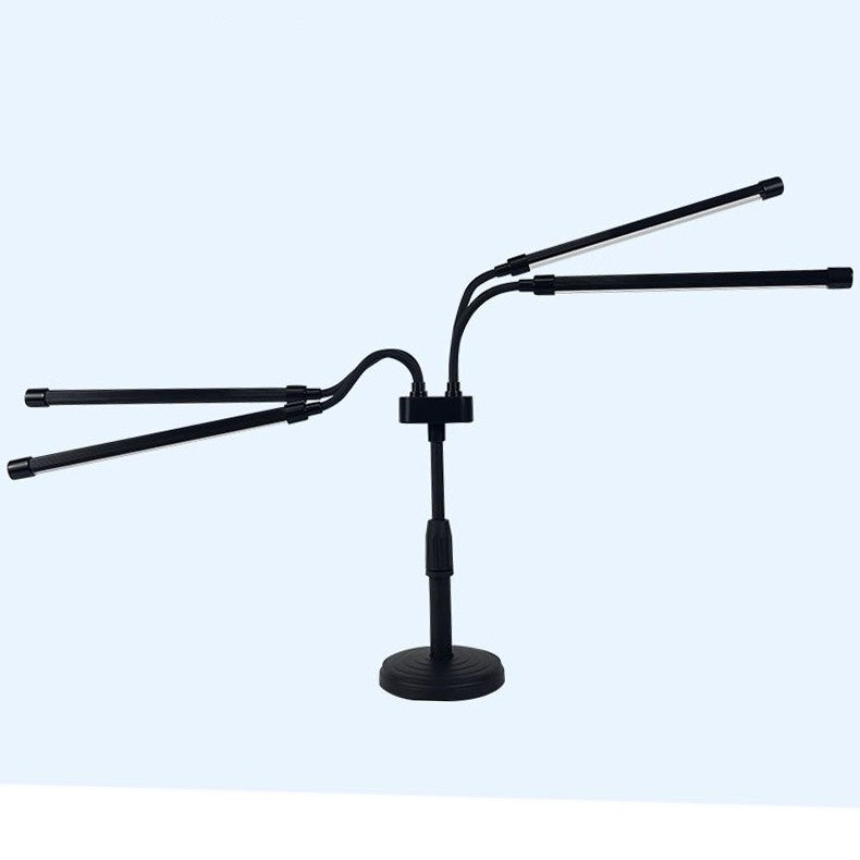 Lampa UV pentru cresterea plantelor, Vivimall, conectare la retea, 20W, 4 capete, 72 LED-uri, ajustabila pana la 66.5 cm, Lumina Alb Mov- - vivimall.ro