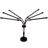 Lampa UV pentru cresterea plantelor, Vivimall, conectare la retea, 30W, 6 capete, 108 LED-uri, ajustabila pana la 68.5 cm, Lumina Alb Mov - vivimall.ro