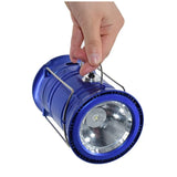 Lanternă pliabilă de camping Magic cool cu lampă disc și USB Vivimall, Lanterna, Felinar, Acumulator 1200 mAh, reincarcabila, 6 LED + 1 W + 3C culori, Albastru - vivimall.ro