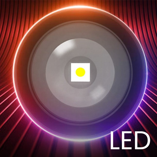 Lanterna LED Lumina Alba, Vivimall, Lanterna cu Zoom Telescopic, Baterie externa, din Aluminiu + ABS, 1800 mAh, 17 x 4 x 3 cm, Negru - vivimall.ro