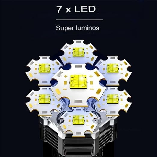 Lanterna LED Lumina Puternica, Rezistenta la Apa, Tip Proiector COB, Vivimall, Lanternă Reincarcabila, USB, cu Maner pentru Drumetii, Lanterna de Urgenta, Aer Liber, 14.1 x 6.4 cm, Culoare Negru cu Comutator Albastru - vivimall.ro