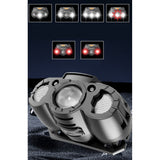 Lanterna LED de Cap, Vivimall, cu Suport Inclus, Incarcare USB Tip C, Raza 100-200m, 5W, 6 Trepte de Lumina, 400 mAh, Gri - vivimall.ro