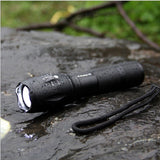 Lanterna Power Bank LED, Vivimall, Incarcare USB, Raza 300m, 5W, Model T9 Telescopic 14.7 -15.7 cm, Functie Zoom si Incarcare Telefon, Negru - vivimall.ro