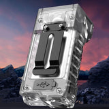 Lanterna UV LED Portabila, Vivimall, Incarcare USB Tip C, Raza 50 m, 5W, 3 Culori de Lumina, 1200 mAh, 8 x 2 x 4.2 cm, Transparent Fluorescent - vivimall.ro