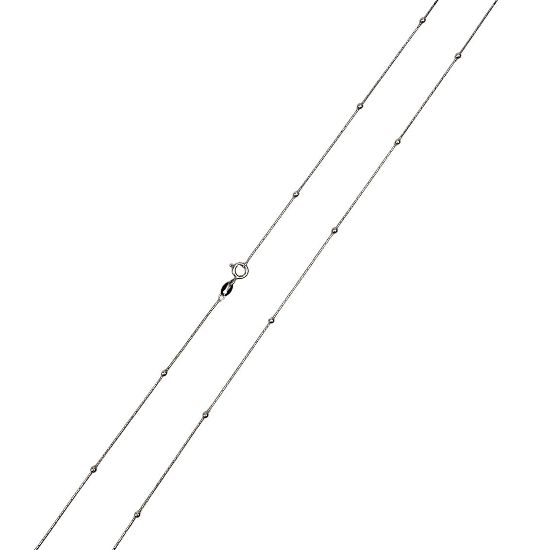 Lantisor Argint 925 cu Bile Rodiat 60 cm - vivimall.ro