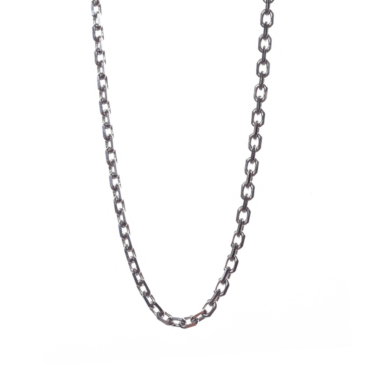 Lantisor din Argint 925, model extra-size cu zale patrate, 80 cm - vivimall.ro