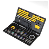 Șurubelniță electrică Flippy kit 71 în 1, vedere frontală trusă completă cu biți Torx, Phillips, Hex, negru
