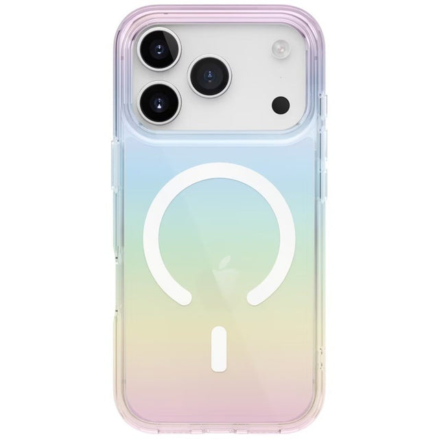 Husă iPhone 17 Pro Max Cameleon MagSafe cu efect gradient multicolor, vedere frontală spate