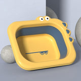 Lavoar Pliabil, Vivimall, pentru Copii, din PP/TPE, Portabil, Model Crocodil, 30x24.5x9 cm, Galben/Albastru - vivimall.ro
