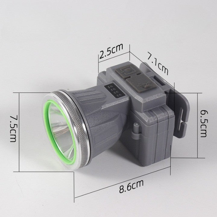 Fejre szerelhető LED-es zseblámpa, nagy hatótávolságú zoom, USB-n újratölthető, teleszkópos fényszóró, vízálló, állítható, kültéri horgászathoz, kempingezéshez, erős fény, zseblámpa