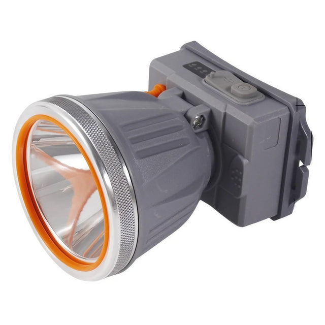 Lanterna LED de Montat pe Cap, Vivimall, cu Raza Lunga de Zoom, Reincarcabila USB, Far Telescopic, Rezistent la Apa, Reglabil, pentru Pescuit in Aer Liber, Camping, Lumina Puternica, Lanterna, 10.5x8x6.5 cm, Gri - vivimall.ro