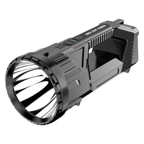 LED-es zseblámpa, USB töltés, 8-24 órás üzemidő, 2 fényforrás, fő és oldalsó, maximális hatótávolság 100-200 m, cob, 5W