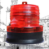 LED rosu intermitent de atentionare cu incarcare solara Vivimall, 1.2 V, rezistent la apa IP65, panou solar incorporat, 11.5 x 11.6 cm, rosu - vivimall.ro