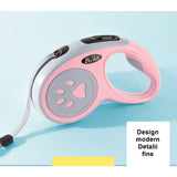 Lesa Automata Retractabila, Vivimall, pentru Caini, 3m, 20 kg, ABS/Nylon, Roz/Gri, 8x12x4 cm - vivimall.ro