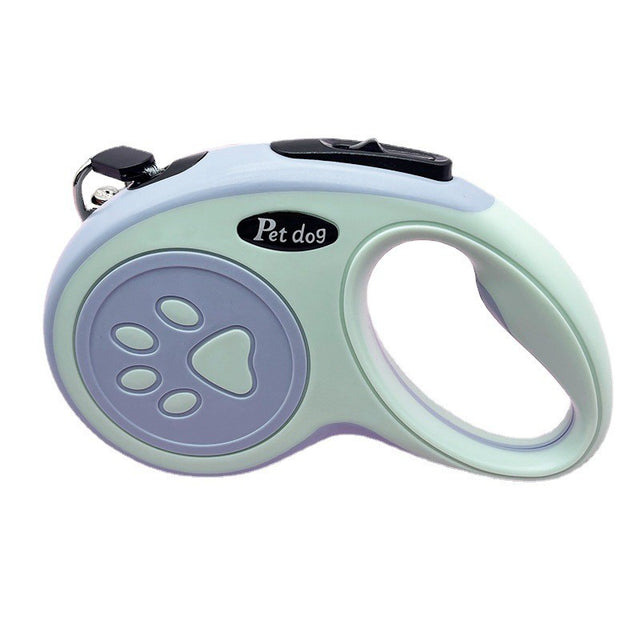 Lesa Automata Retractabila, Vivimall, pentru Caini, 5 m, 20 kg, ABS, Verde/Bleu, 8x12x4 cm - vivimall.ro