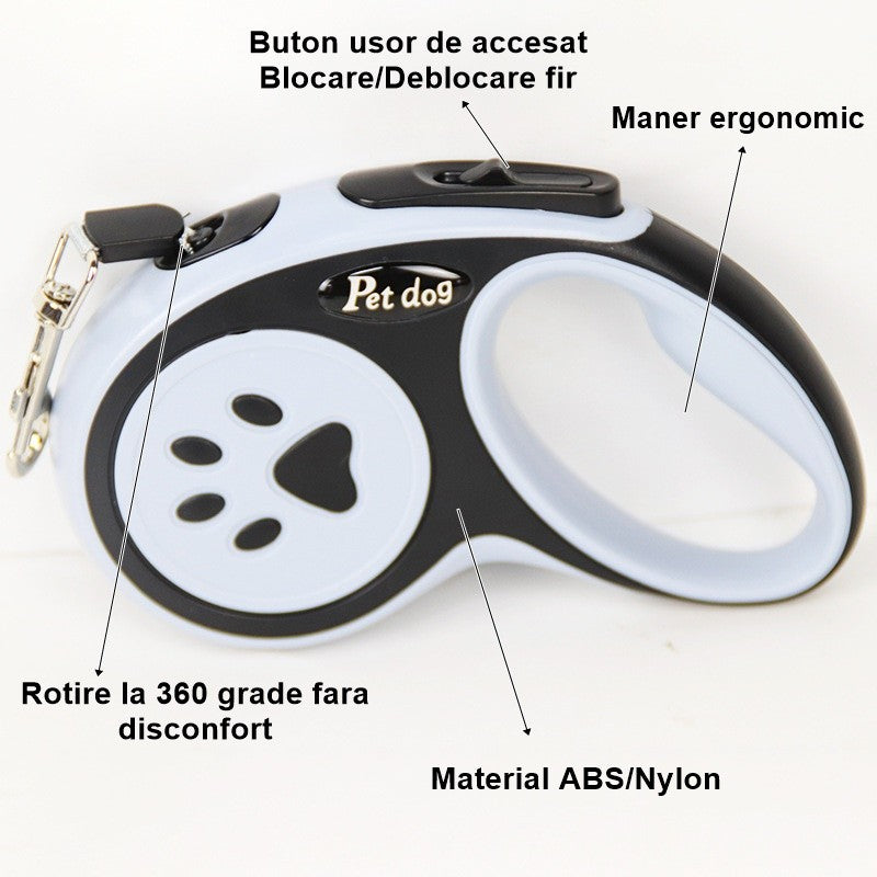 Lesă Retractabilă Câini 3M Bleu | PetPro