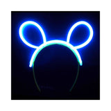 Detaliu cordelută decorativă fluorescentă albastru din plastic, textură și efect neon vizibil