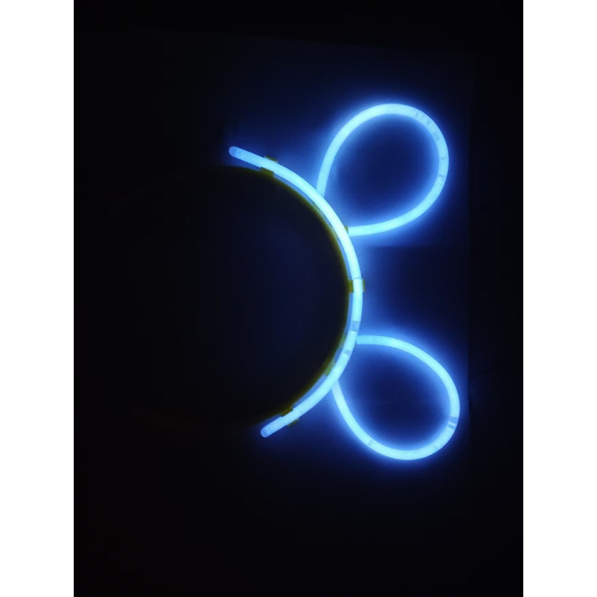 Cordelută fluorescentă Vivimall albastru, vedere de sus, design festiv pentru copii și adulți