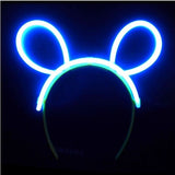 Cordelută decorativă fluorescentă albastru din plastic Vivimall, vedere frontală, accesoriu petrecere