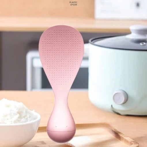 Lingura de Orez Termorezistenta, Vivimall, Roz, cu Baza Antialunecare, Perfecta pentru Preparare si Servire - vivimall.ro