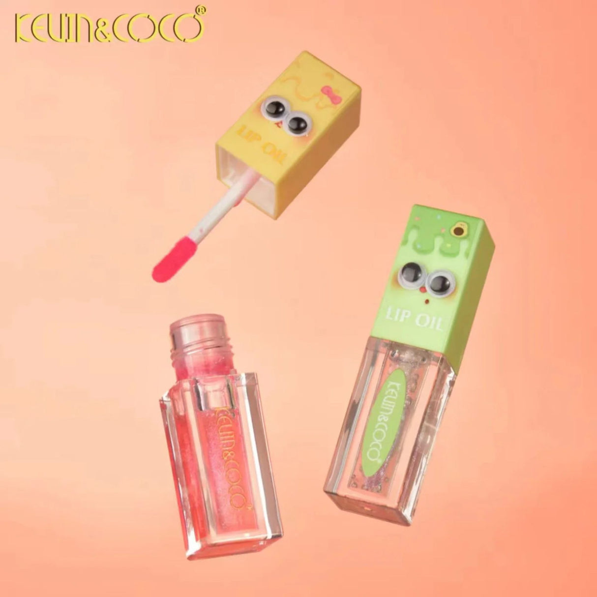 Ulei de Buze, Kevin&Coco, Lip Oil, Hidratant si Lucios, Efect Natural, Textura Usoara, Non-Lipicios, 27.1 g, 8.2 x 2 x 2 cm, Roz - vivimall.ro