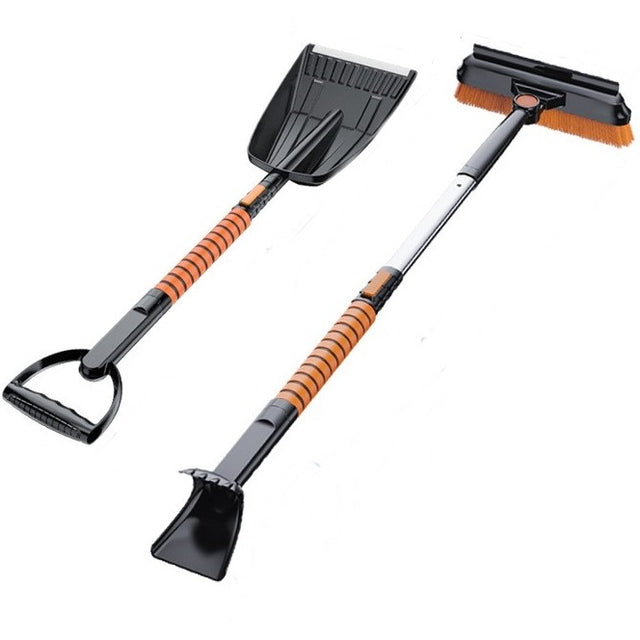 Lopata pentru zapada Vivimall, 5 in 1, Perie, Racleta, 2 tipuri de Lopeti, Rotativa, Telescopica, Detasabila, Material Aluminiu si ABS, 100 x 25 cm, negru - vivimall.ro