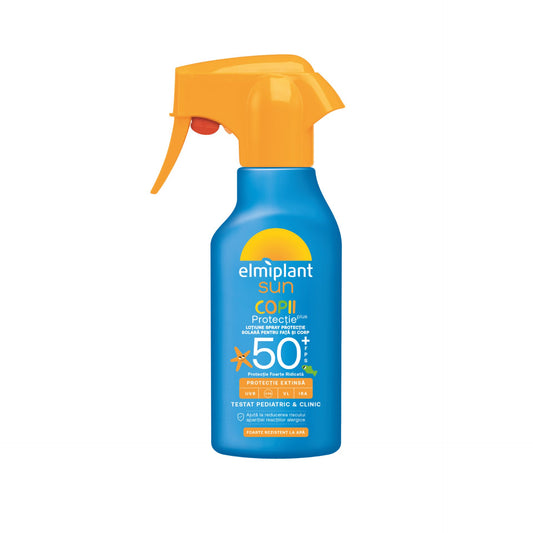 Lotiune Spray Pentru Protectie Solara Pentru Copii, Elmiplant Sun, Protectie Plus SPF 50+, Pentru Fata si Corp, 270 ml - vivimall.ro