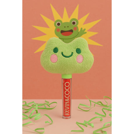 Luciu de Buze, Kevin&Coco, Animat de Plus, Model Broasca, Verde - vivimall.ro