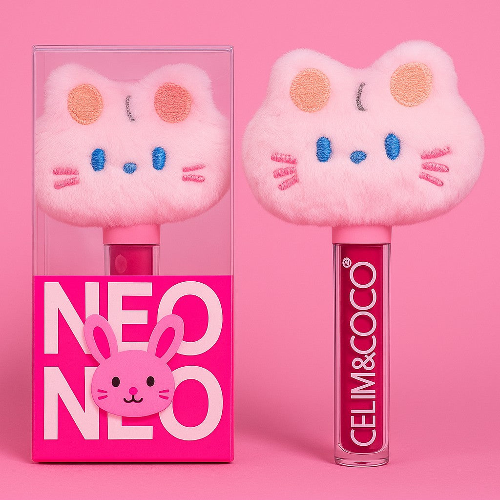 Luciu de Buze, Kevin&Coco, Animat de Plus, Model Iepuras, Roz - vivimall.ro