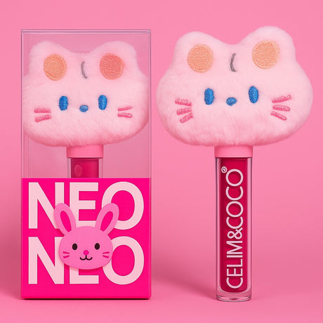 Luciu de Buze, Kevin&Coco, Animat de Plus, Model Iepuras, Roz - vivimall.ro