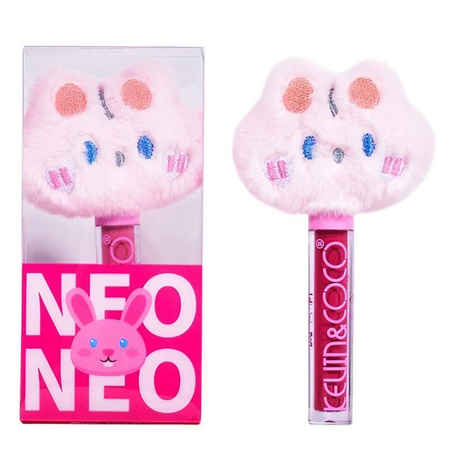 Luciu de Buze, Kevin&Coco, Animat de Plus, Model Iepuras, Roz - vivimall.ro