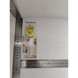 Lumanare pentru Tort Cifra 6, Vivimall, 4.8 cm, Aniversare, Aurie - vivimall.ro