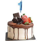 Lumanare Cifra 1, Flippy, Model Diamond, 5 x 3.4 cm, Albastru - vivimall.ro