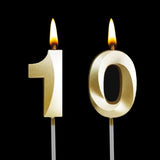 Lumanare Cifra 1, Flippy, Model Diamond, 5 x 3.4 cm, Auriu - vivimall.ro