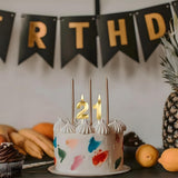 Lumanare Cifra 2, Flippy, Model Diamond, 5 x 3.4 cm, Auriu - vivimall.ro