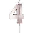 Lumanare Cifra 4, Vivimall, Model Diamond, 5 x 3.4 cm, Argintiu - vivimall.ro