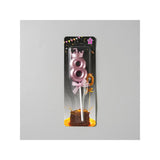 Lumanare Cifra 8, Vivimall, Model Coroana cu Fundita, Pentru Tort, 6 x 2.5 cm Mov - vivimall.ro