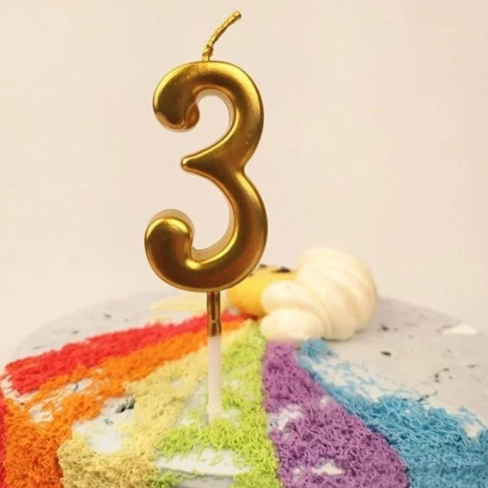 Torta gyertya, 3-as modell, parti, paraffin,