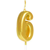 Torta gyertya, 6-os modell, parti, paraffin,