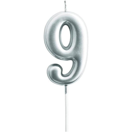 Torta gyertya, 9-es számú modell, parti, paraffin,