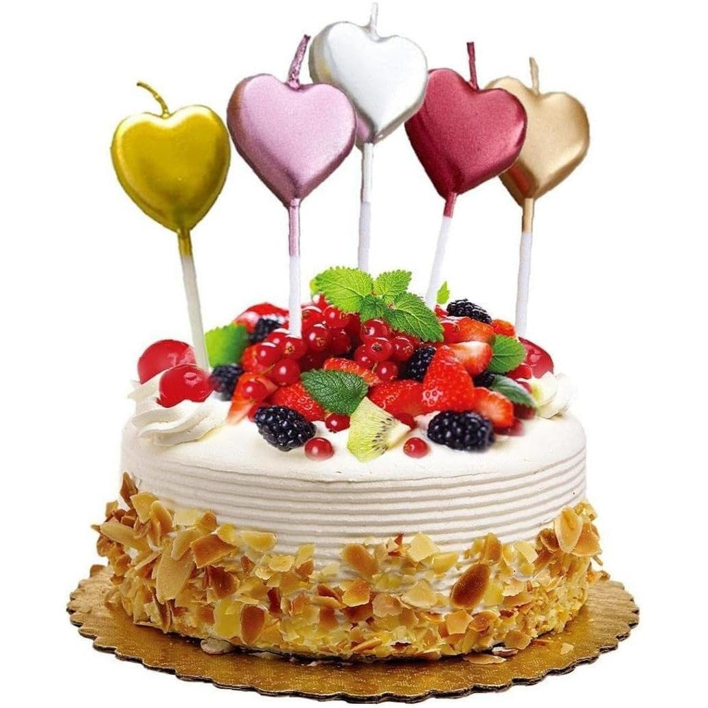 Torta gyertya, szívminta, parti,