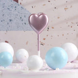 Lumanare de Tort, Vivimall, Model Inima, Party, 8.5 x 3 cm, Roz Gold - vivimall.ro